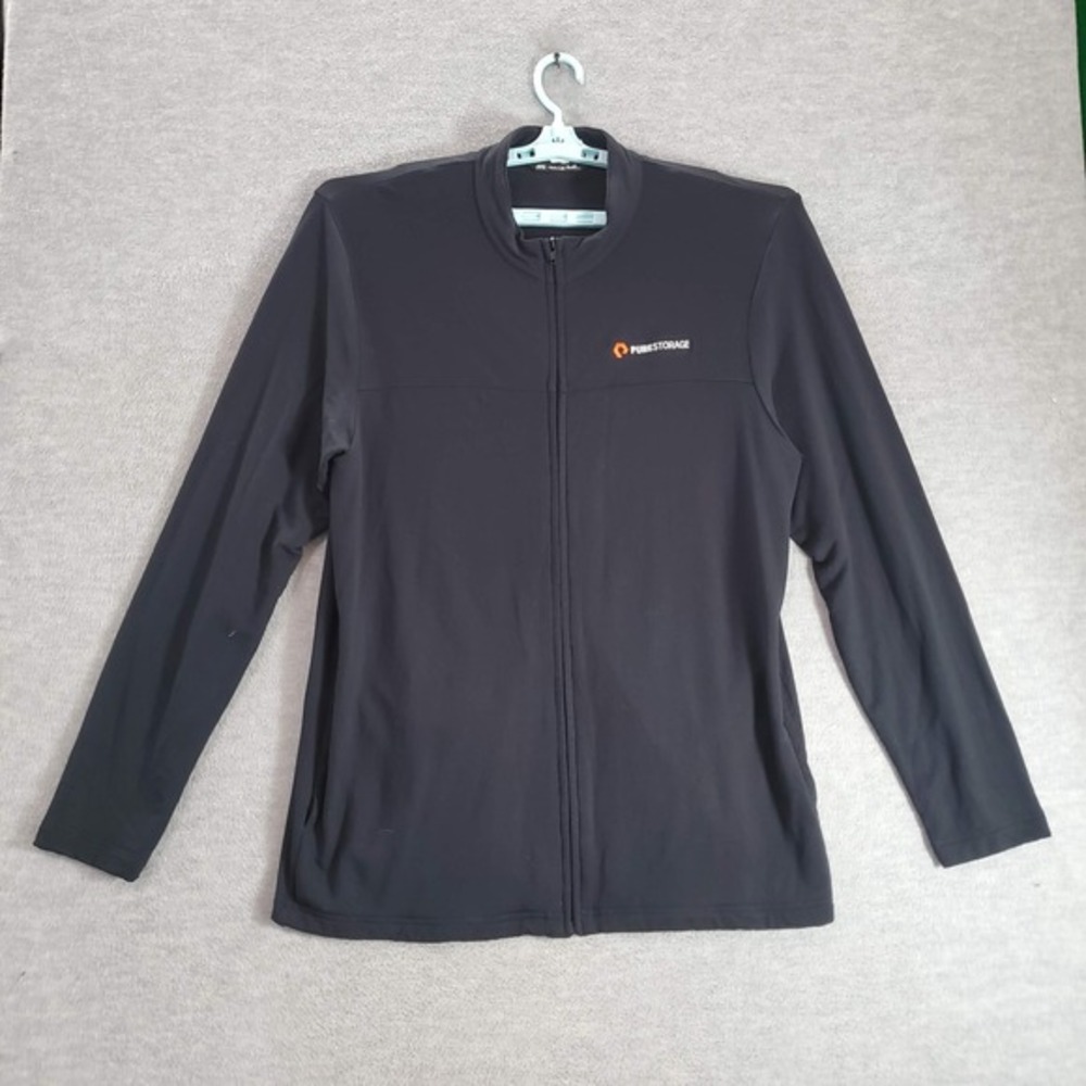 Travis Mathew Men‎ Sweatshirt XL Black Full Zip Logo Embroidered Mock Neck
